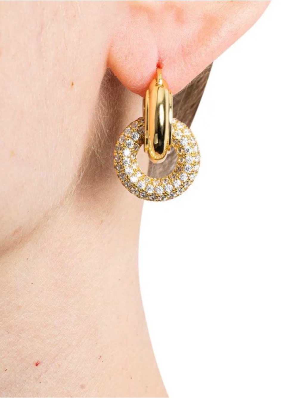Pave Circle Drop Earrings - mint&lily